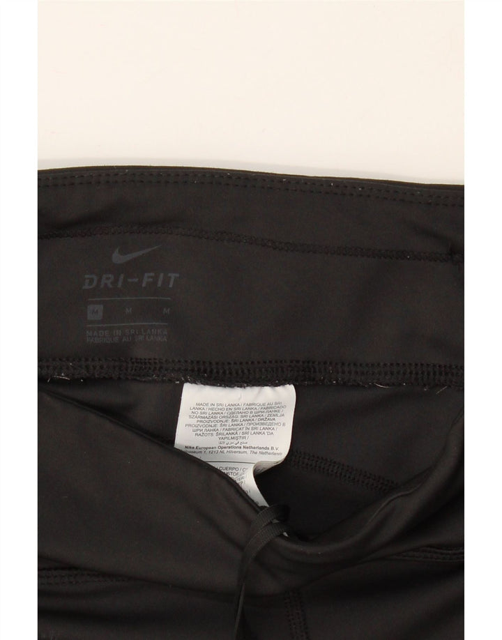 NIKE Womens Graphic Leggings UK 12 Medium  Black Spotted Polyester Vintage Nike and Second-Hand Nike from Messina Hembry 