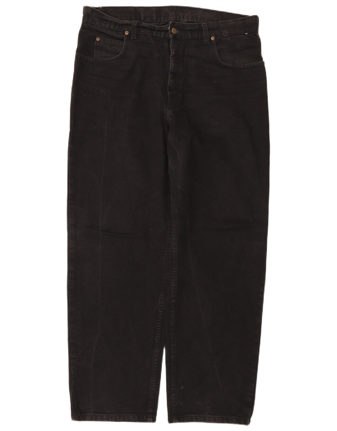 Lee Herren Kansas Straight Jeans W38 L30 Schwarze Baumwolle