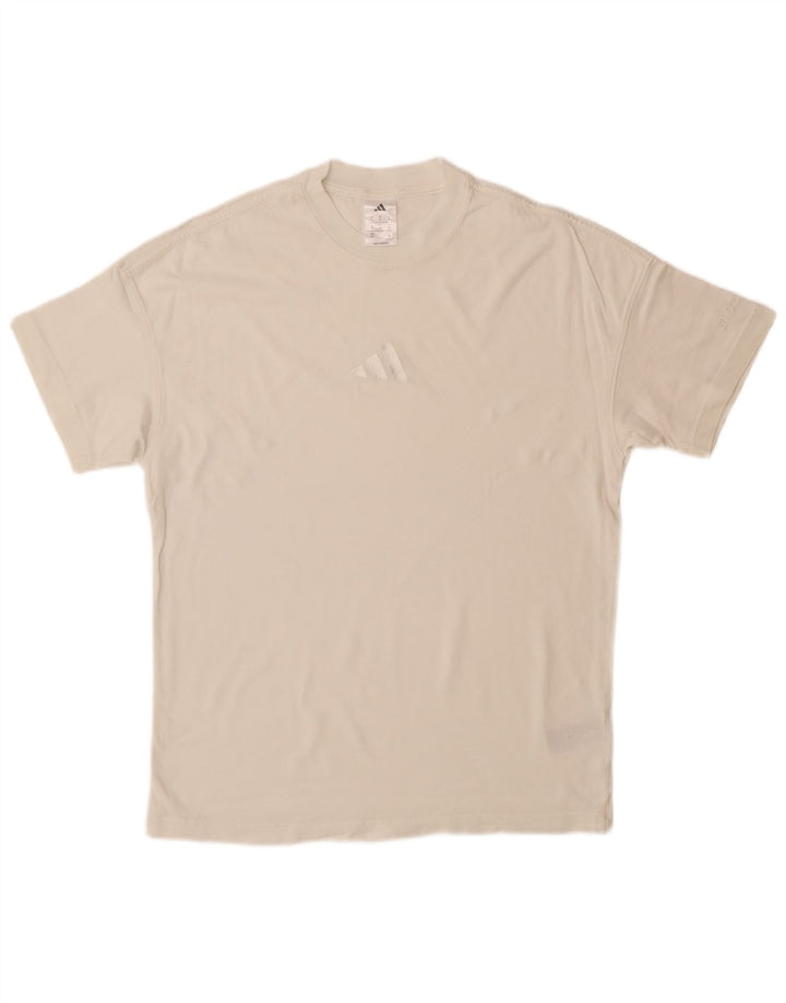 ADIDAS Herren T-Shirt Top Small Weiße Baumwolle
