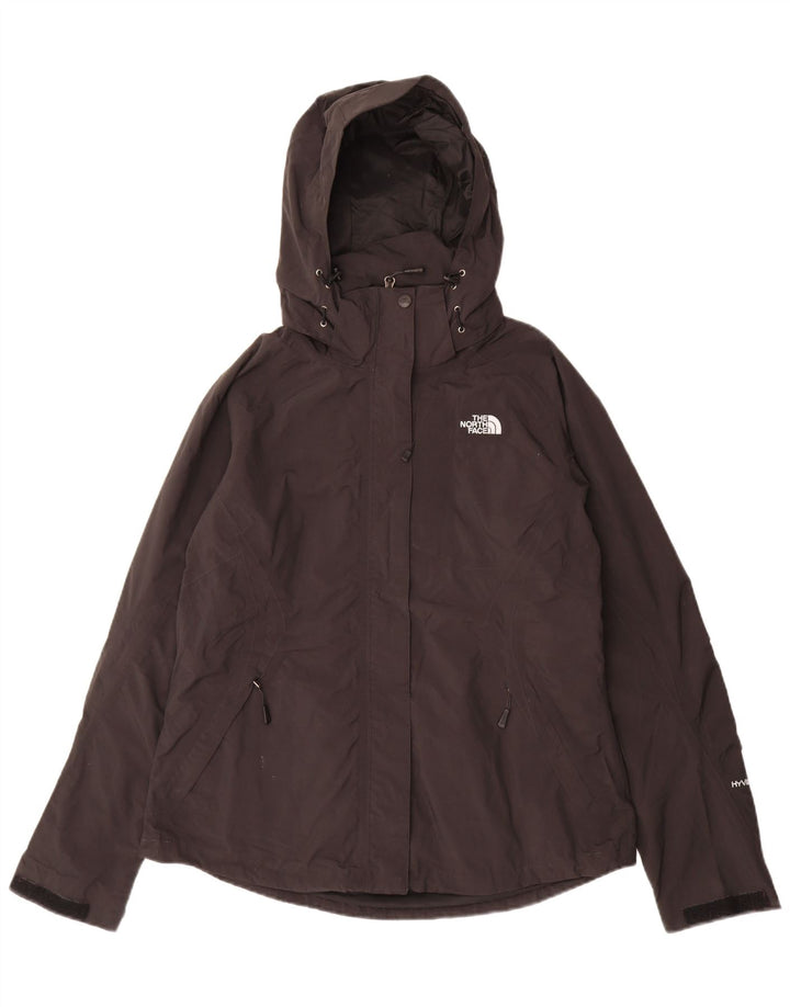 THE NORTH FACE Damen Hyvent Kapuzen-Regenjacke UK 16 Large Schwarzes Nylon
