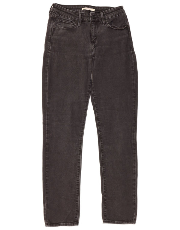 Levi's Damen Mid Rise Skinny Jeans US 4 Small W27 L32 Schwarze Baumwolle