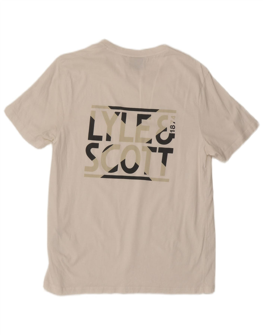 Lyle & Scott Herren-T-Shirt mit Grafik, mittelweiße Baumwolle