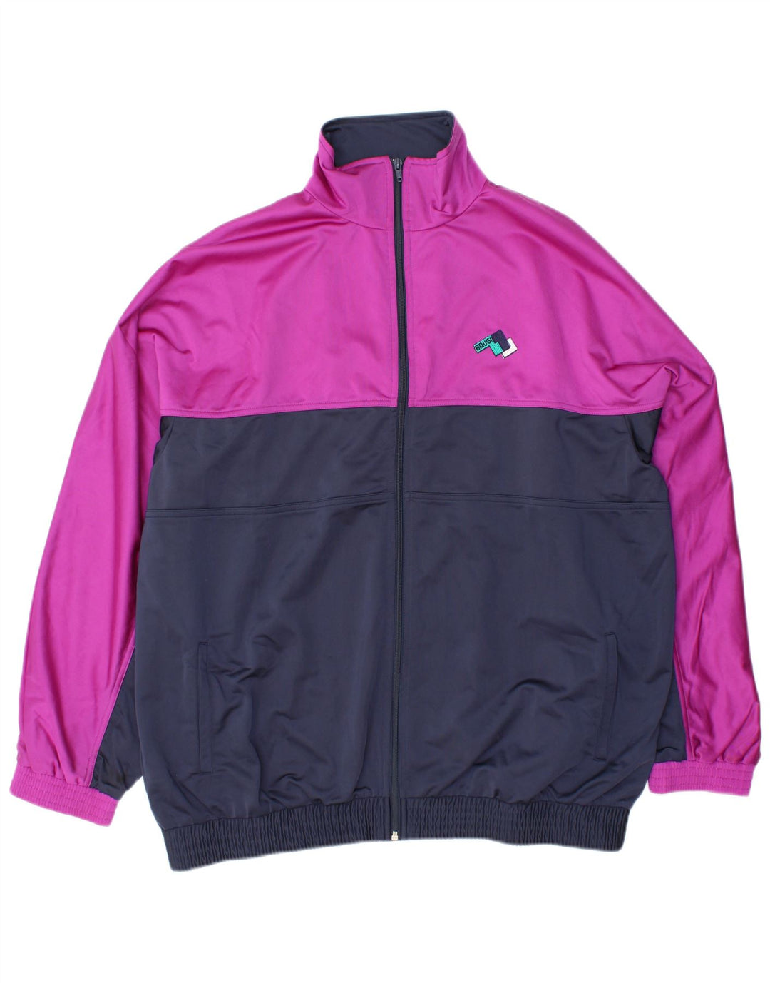 BRUGI Herren-Trainingsanzug-Oberteil, Jacke, XL, Marineblau, Farbblock-Polyester