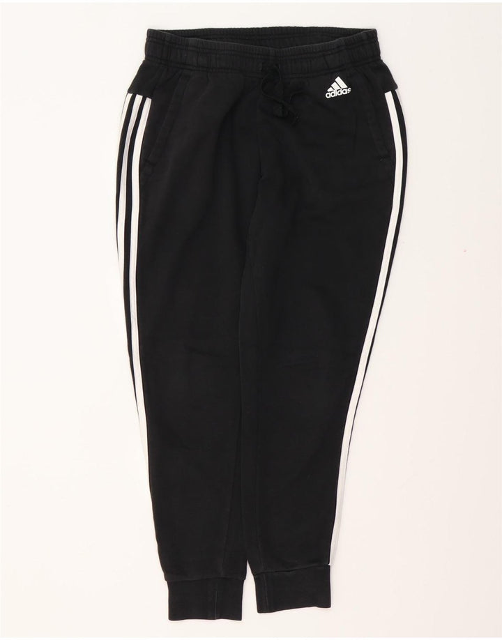 ADIDAS Damen Trainingshose Jogger UK 8/10 Small Schwarz Baumwolle