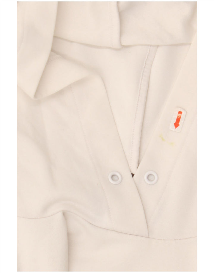 Adidas Damen Graphic Hoodie Pullover UK 8/10 Small Weiß Polyester