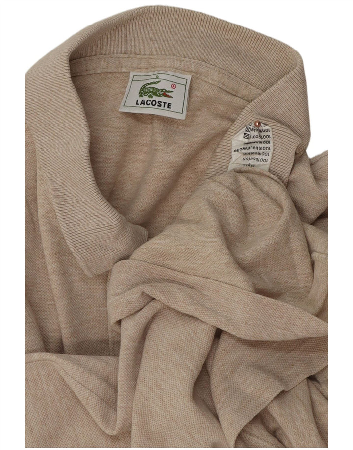 Lacoste Herren Poloshirt Größe 6 XL Beige Baumwolle