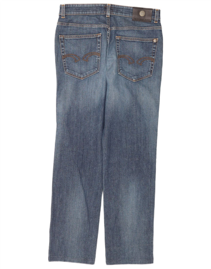 Trussardi Herren Straight Jeans W32 L28 Blaue Baumwolle