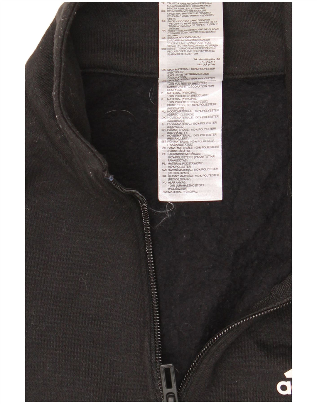 Adidas Damen Crop Graphic Crop Sweatshirt Pullover UK 4/6 XS Schwarz Polyester