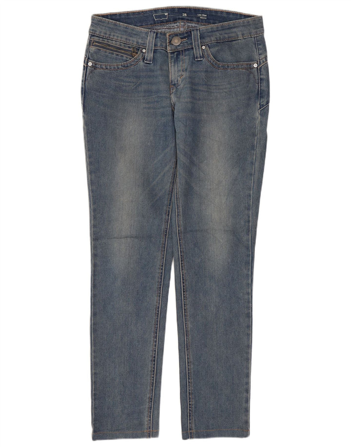 LEVI'S Damen-Jeans mit niedriger Taille, Röhrenjeans, W28, L28, Blau