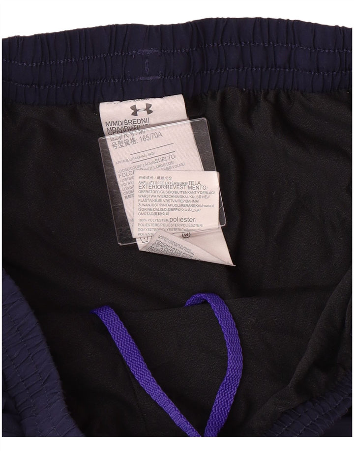 UNDER ARMOUR Damen Sportshorts UK 12 Mittel Marineblau Farbblock