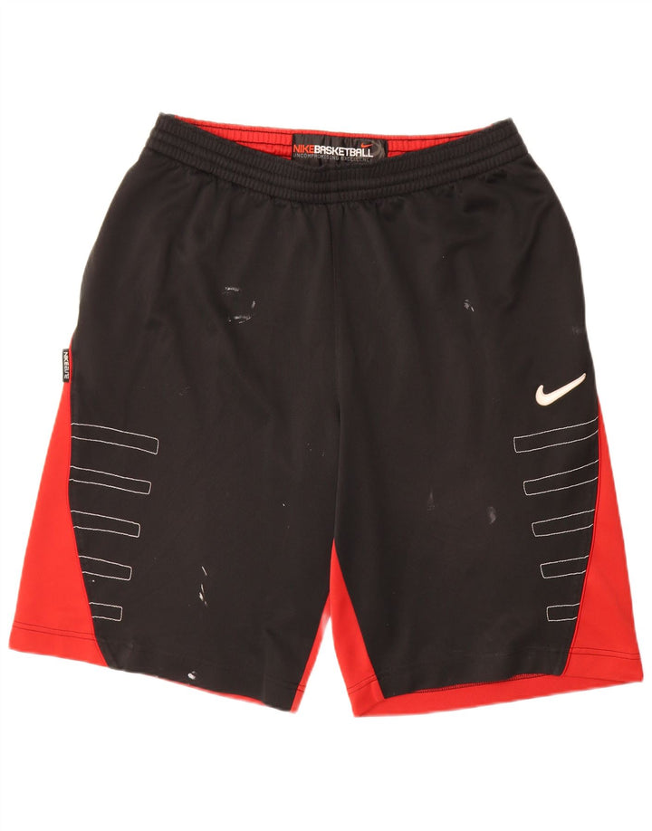 Nike Herren-Sportshorts mit Grafik, groß, schwarzes Farbblock-Polyester
