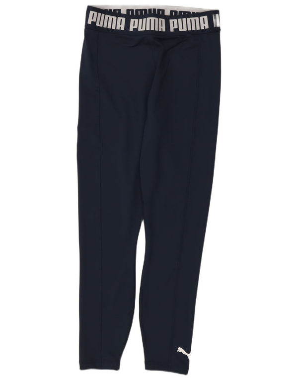 Puma Damen Graphic Leggings UK 10 Small Marineblau