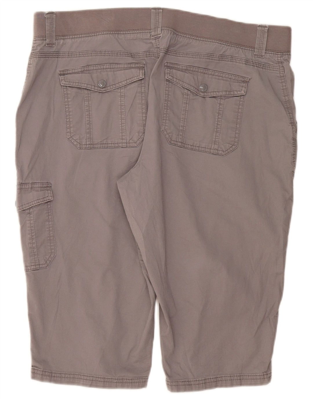 Lee Damen Easy Fit Cargo Shorts US 18 2XL W40 Graue Baumwolle
