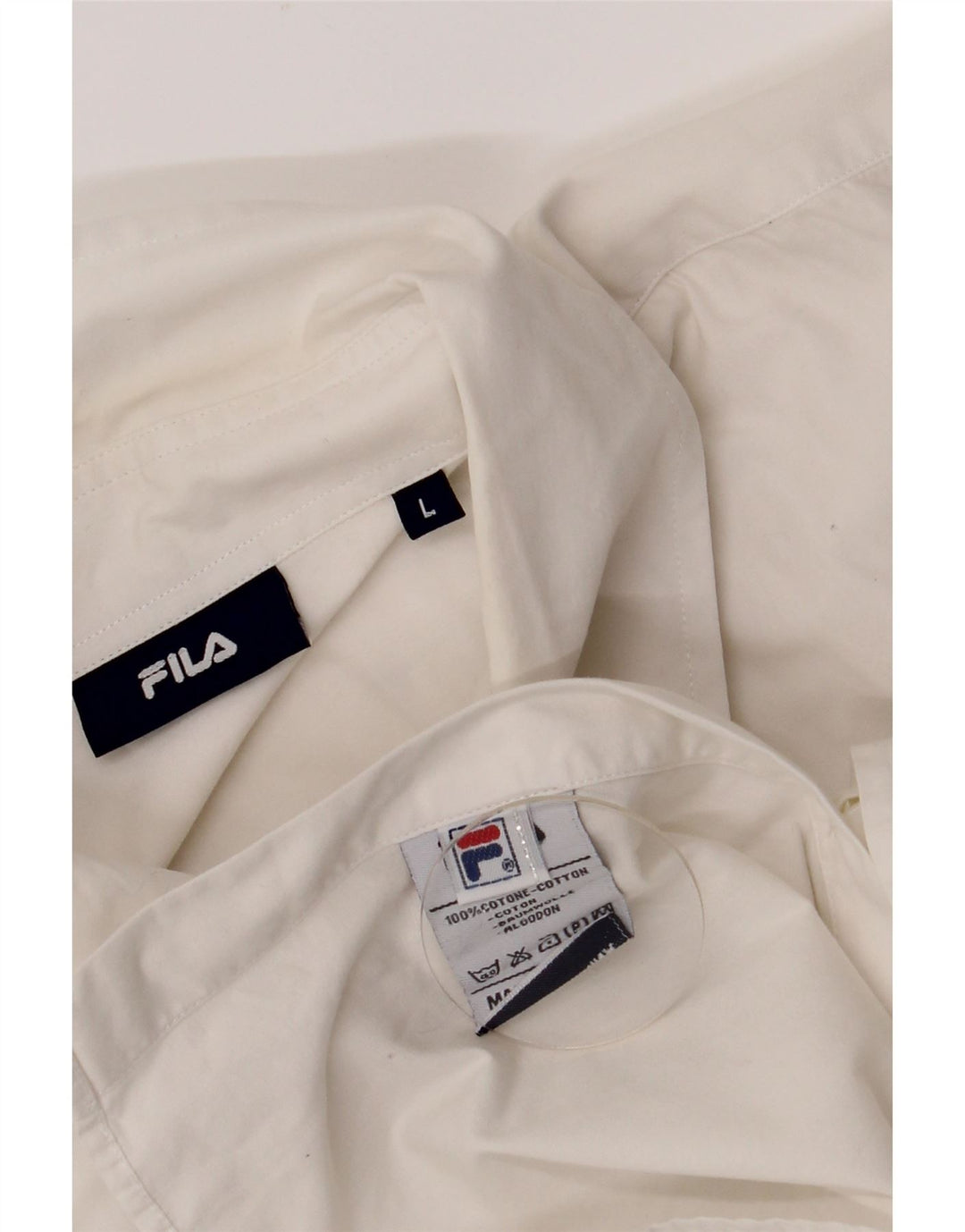 Fila Herren-Hemd, groß, aus weißer Baumwolle