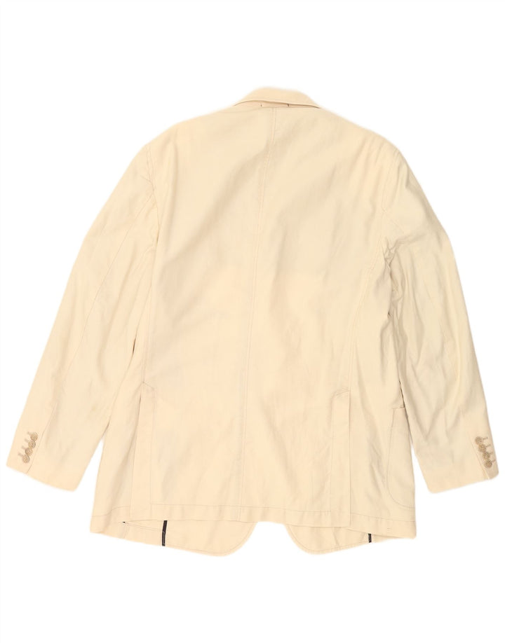 Massimo Dutti Herren 2-Knopf-Blazerjacke EU 56 XL Beige Baumwolle