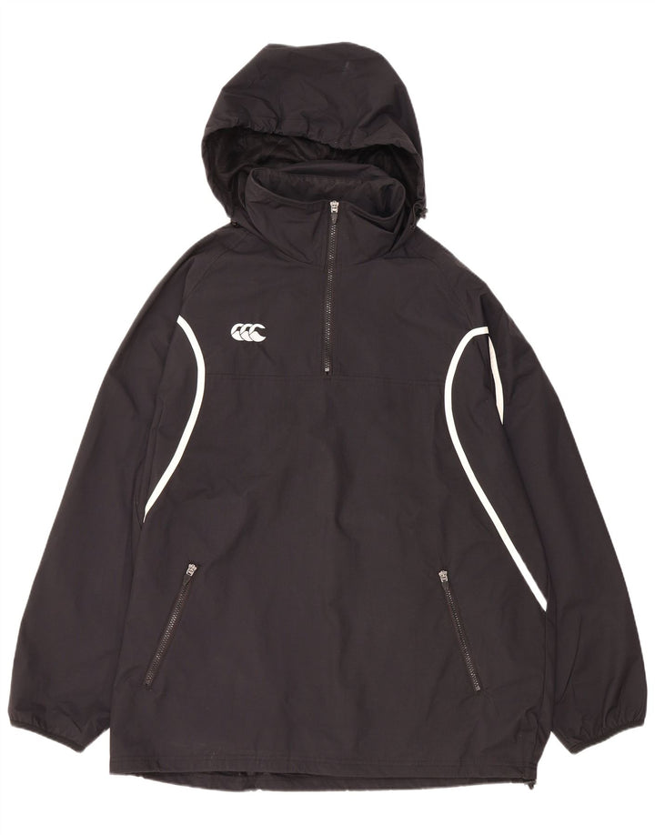 Canterbury Herren Kapuzenpullover Regenjacke UK 40 Large Schwarz Nylon