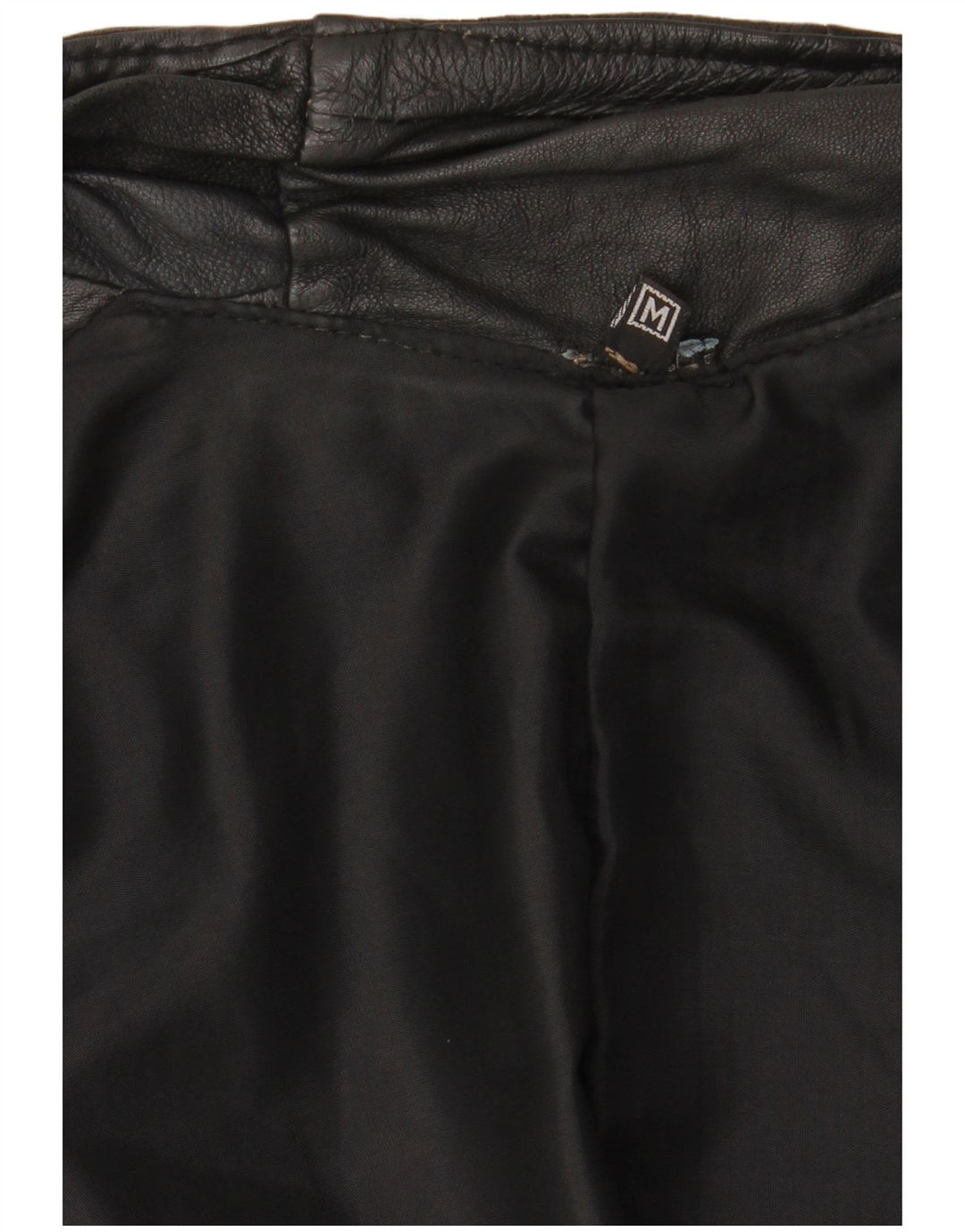 VINTAGE Herren Lederweste UK 38 Medium Schwarz Patchwork