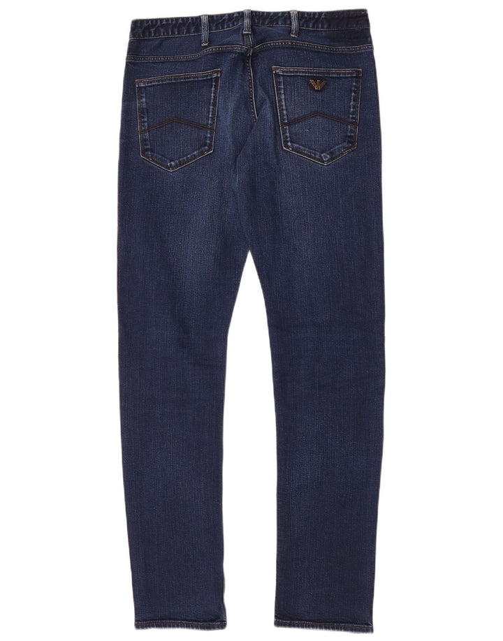 Armani Herren Slim Jeans W32 L32 Marineblaue Baumwolle