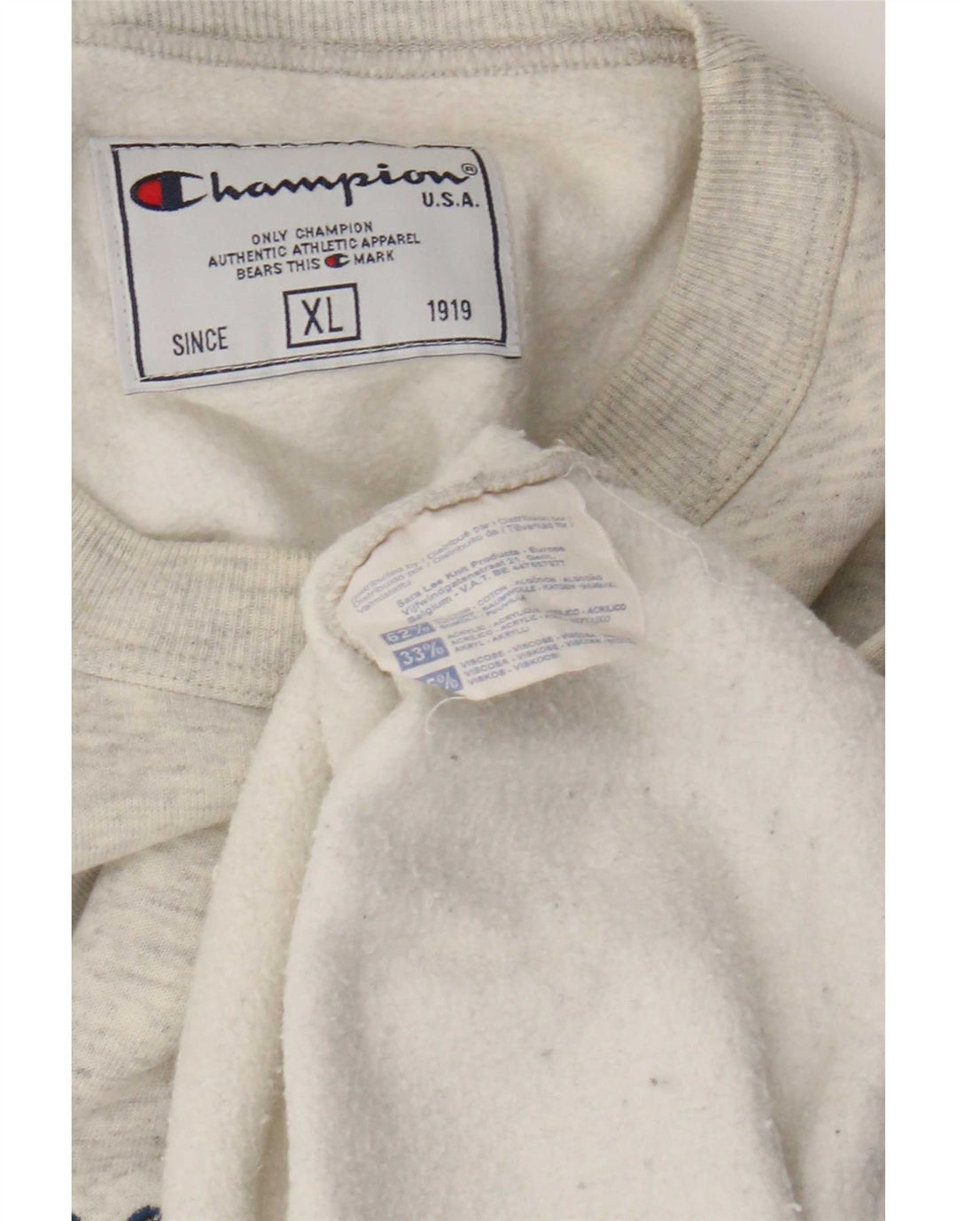 Champion Herren-Sweatshirt mit Grafik, XL, grau meliert, Baumwolle