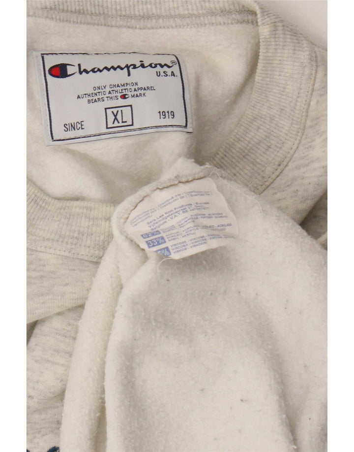 Champion Herren-Sweatshirt mit Grafik, XL, grau meliert, Baumwolle