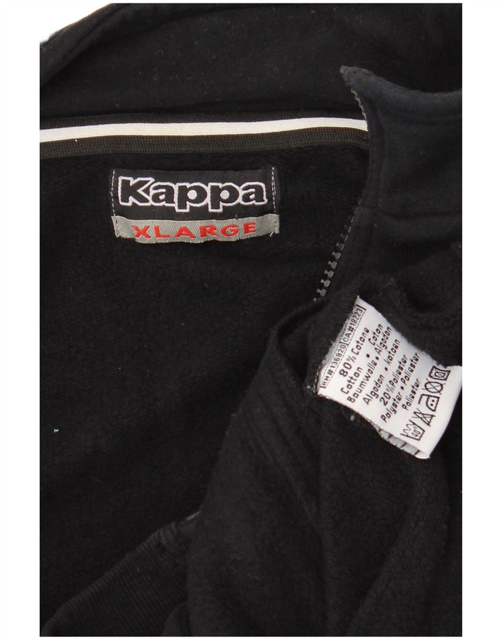 Kappa Herren Trainingsanzug Top Jacke XL Schwarz Baumwolle