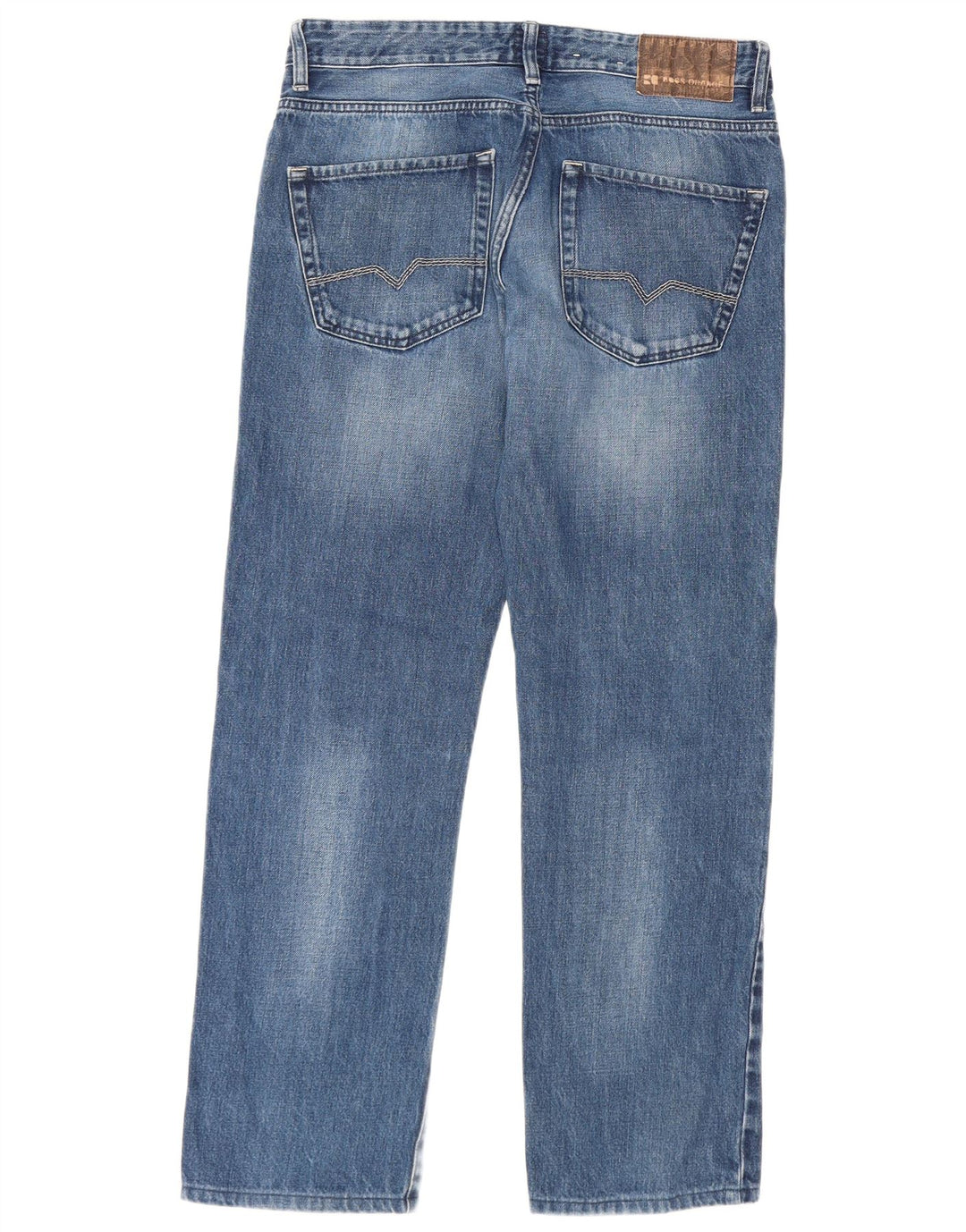 Hugo Boss Damen Straight Jeans W33 L32 Blaue Baumwolle