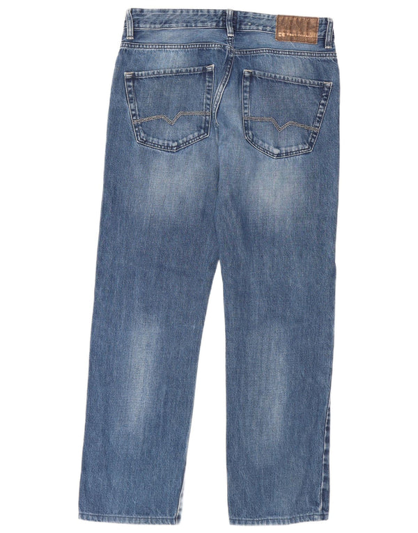 Hugo Boss Damen Straight Jeans W33 L32 Blaue Baumwolle