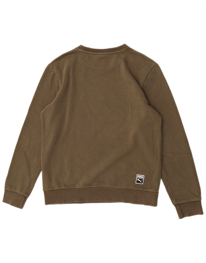 Puma Herren Grafik-Sweatshirt-Pullover, mittlere Khaki-Baumwolle