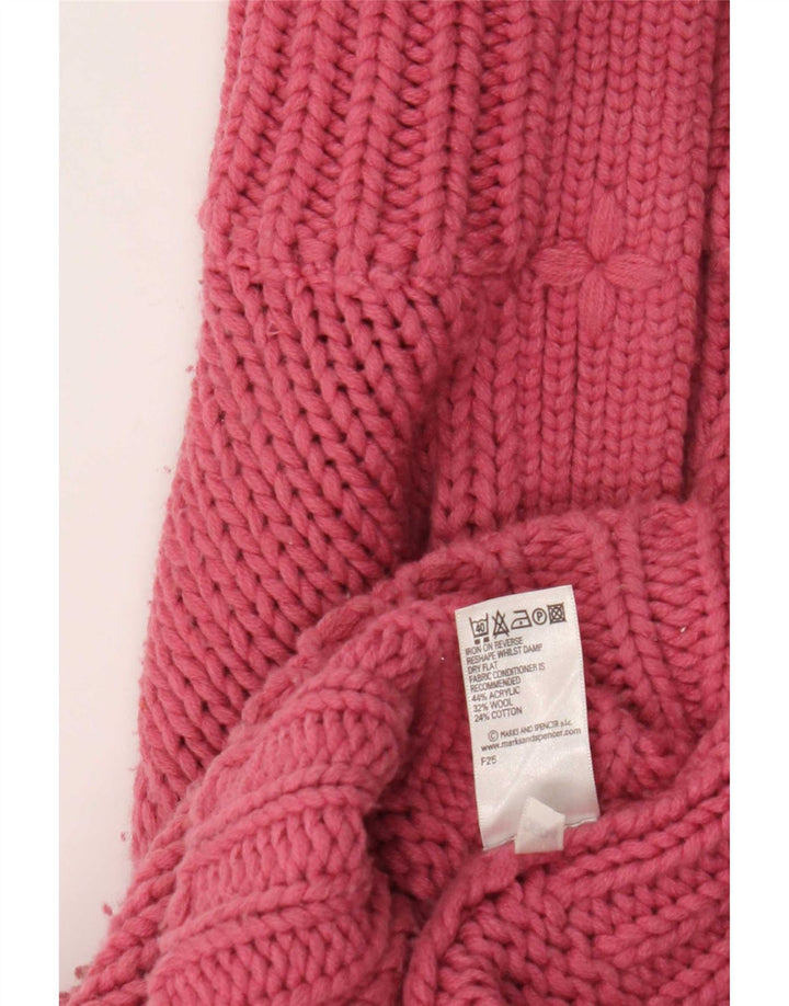 Marks & Spencer Damen-Cardigan mit normaler Passform, Gr. 8/10, Größe S, Rosa