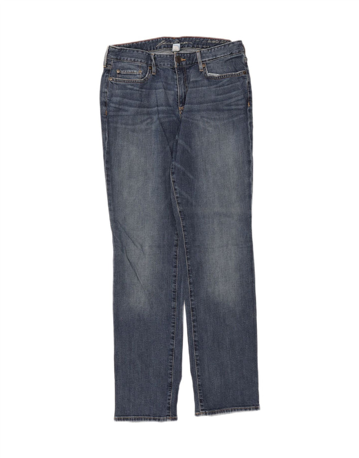 EDDIE BAUER Womens Slightly Curvy Straight Jeans US 10 Large W30 L32 Blue