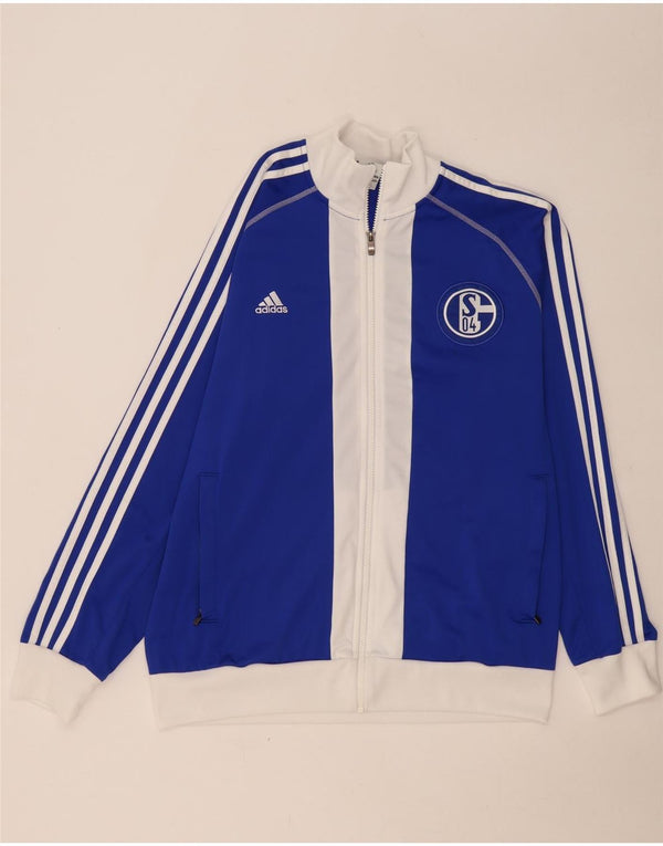 Adidas Herren-Trainingsanzug-Top-Jacke, großes blaues Farbblock-Polyester