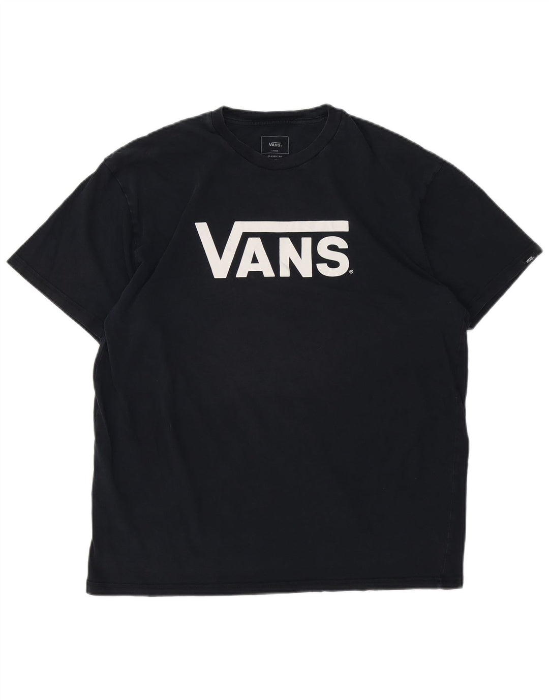 VANS Herren-T-Shirt mit klassischer Passform, Grafik, groß, marineblau, Baumwolle