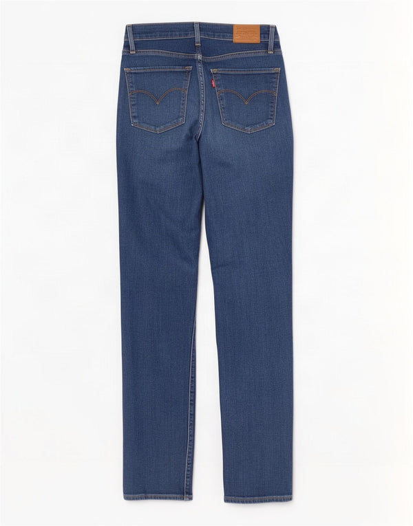Levi's Damen 724 High Rise Straight Jeans W27 L30 Blaue Baumwolle