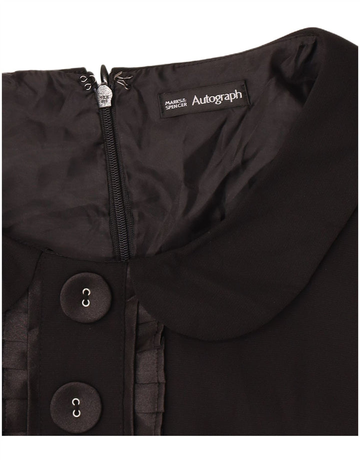 Marks & Spencer Damen Autograph Etuikleid UK 14 Medium Schwarz
