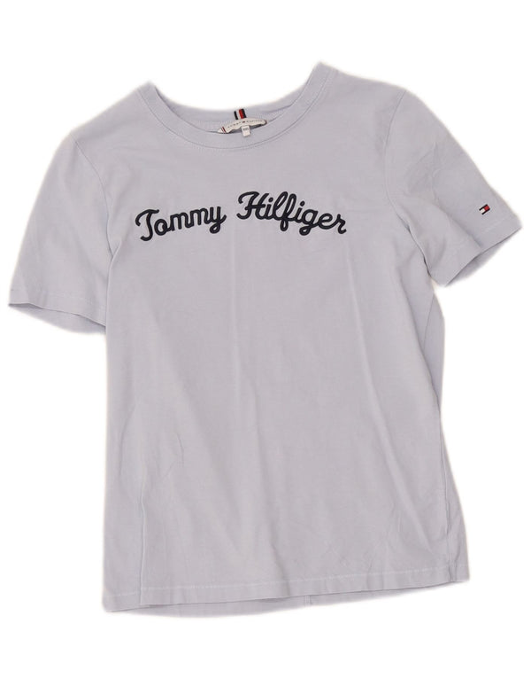 Tommy Hilfiger Damen Grafik-T-Shirt-Oberteil UK 2 2XS Blau