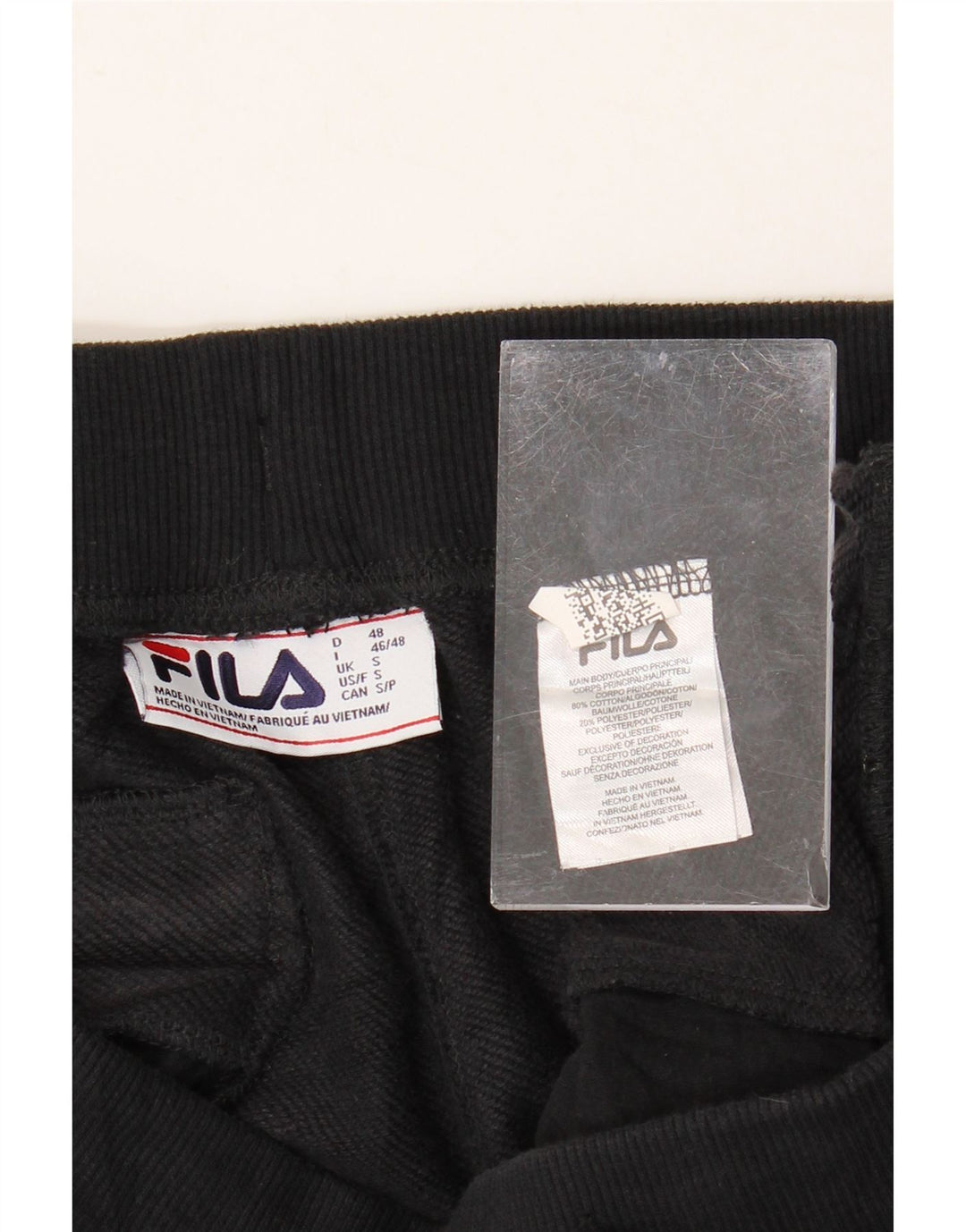 FILA Herren-Trainingshose, Jogginghose, Größe S, Schwarz, Baumwolle