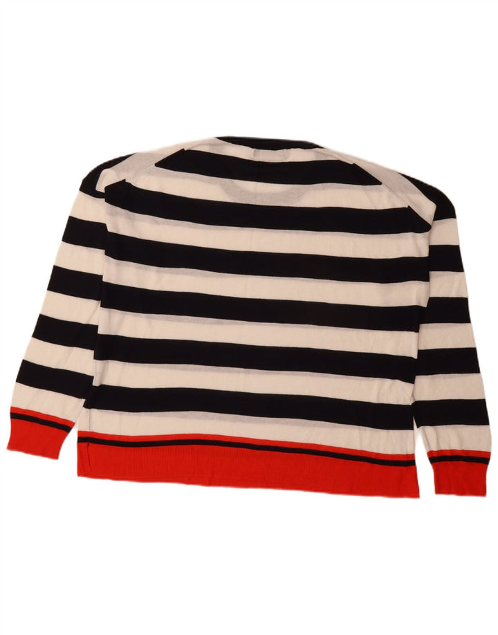 Zara Damen-Pullover mit Rundhalsausschnitt, Gr. 42, groß, mehrfarbig, gestreift