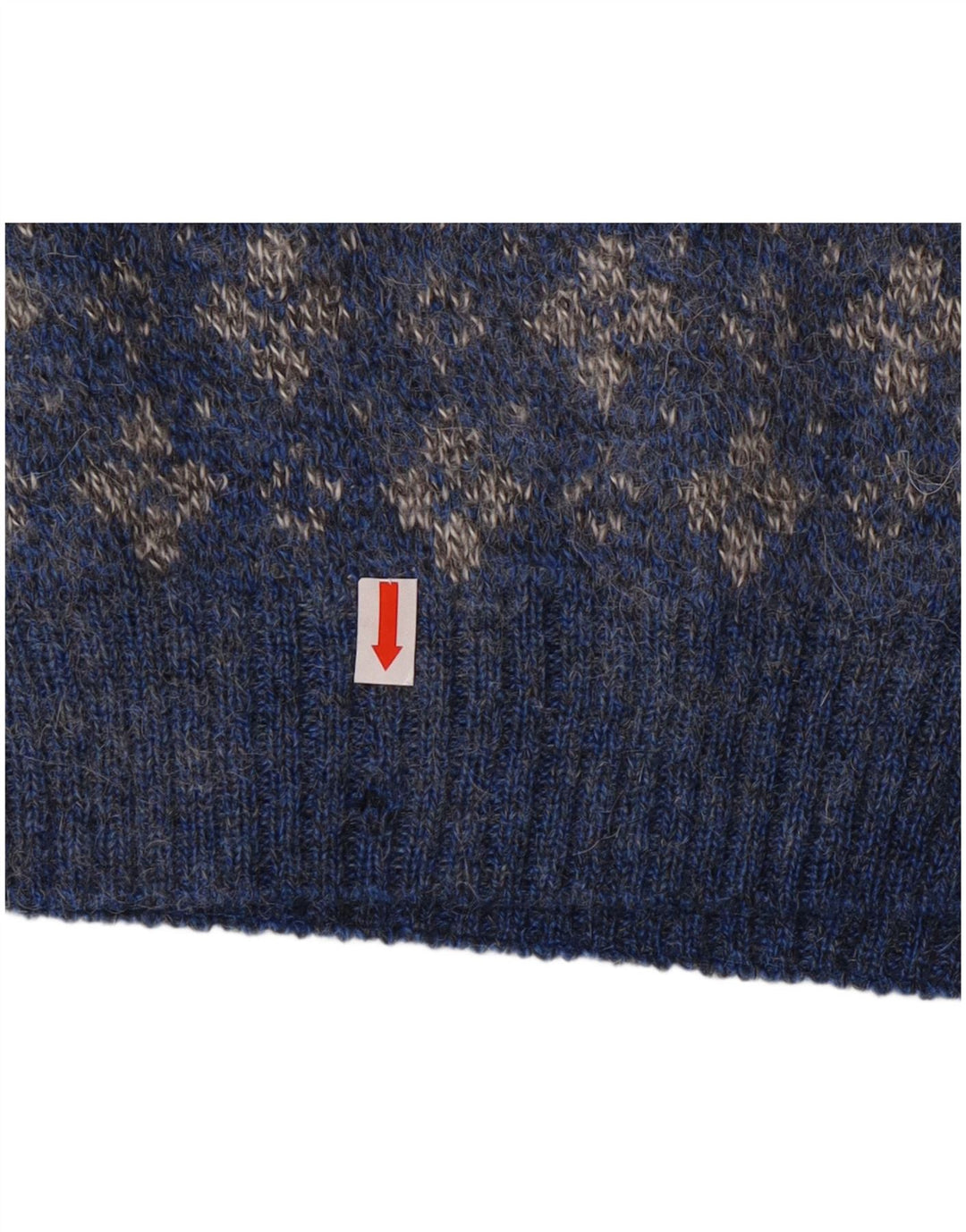 Umberto Severi Herren-Pullover mit Rollkragen, Größe 52, groß, blau geblümt