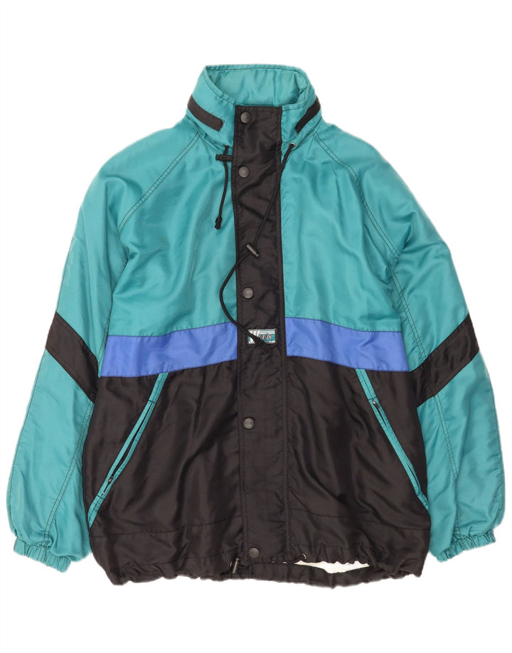 Shamp Herren-Windbreakerjacke mit lockerer Passform, UK 36, Small, Blau, Farbblock