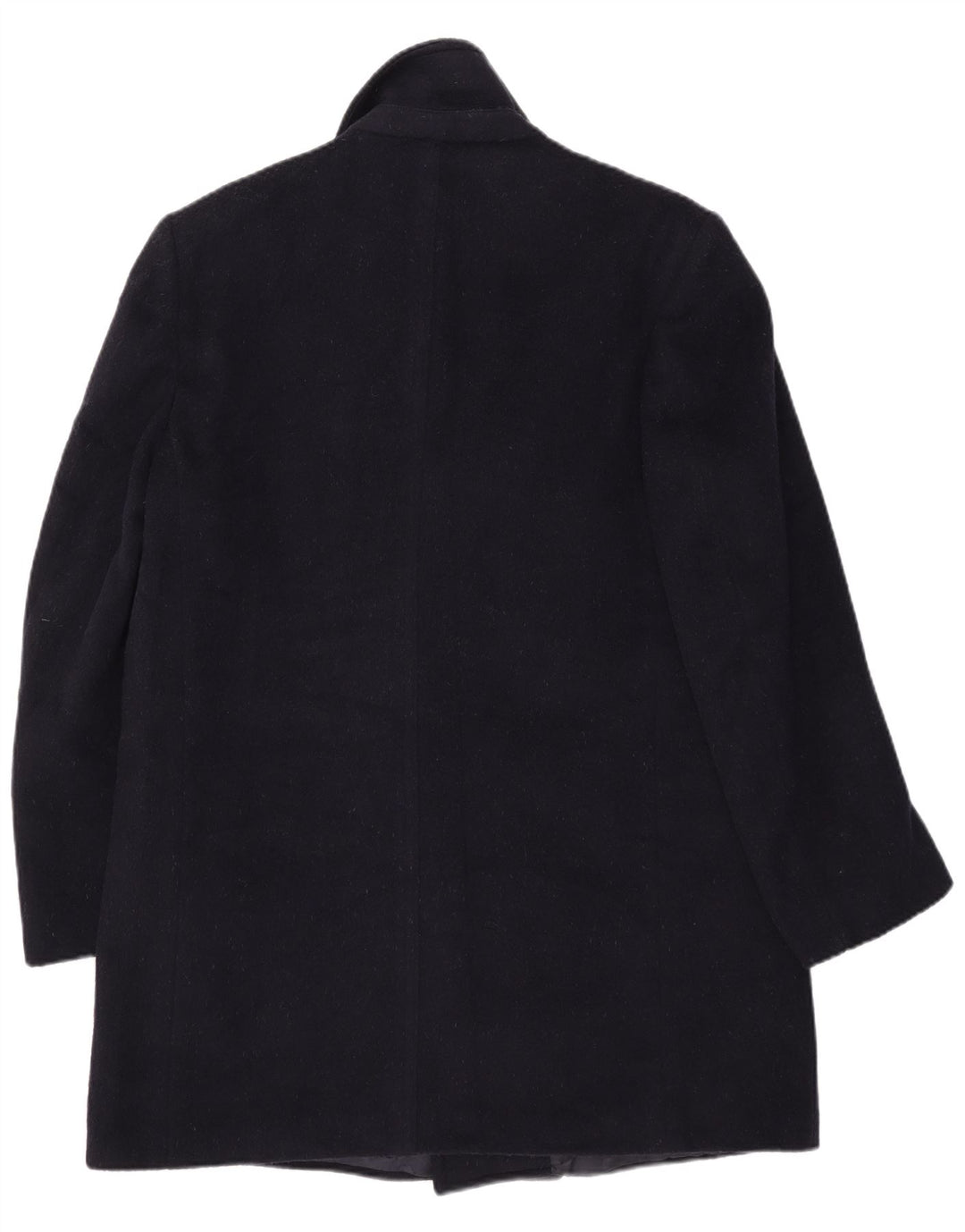 Facis Herren Zweireihiger Mantel IT 46 Small Marineblaue Wolle