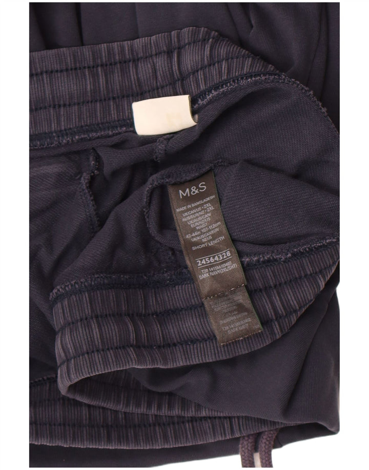 Marks & Spencer Herren-Trainingshose, 2XL, Marineblau, Baumwolle