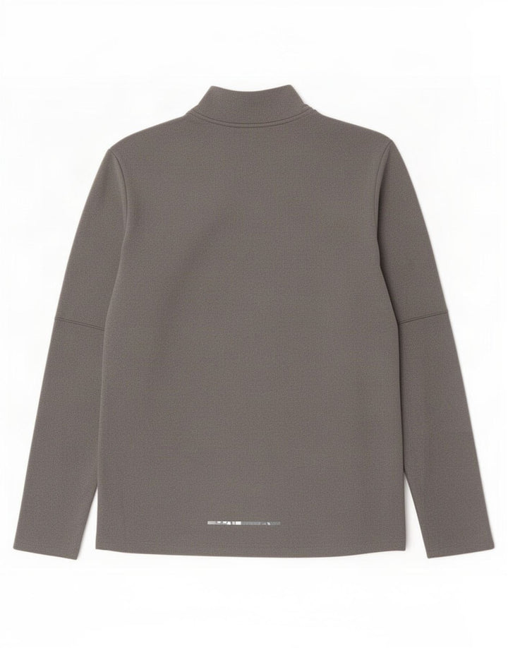 Nike Herren Dri Fit Pullover-Trainingsanzugoberteil mit Reißverschluss, Größe L, grau, Polyester