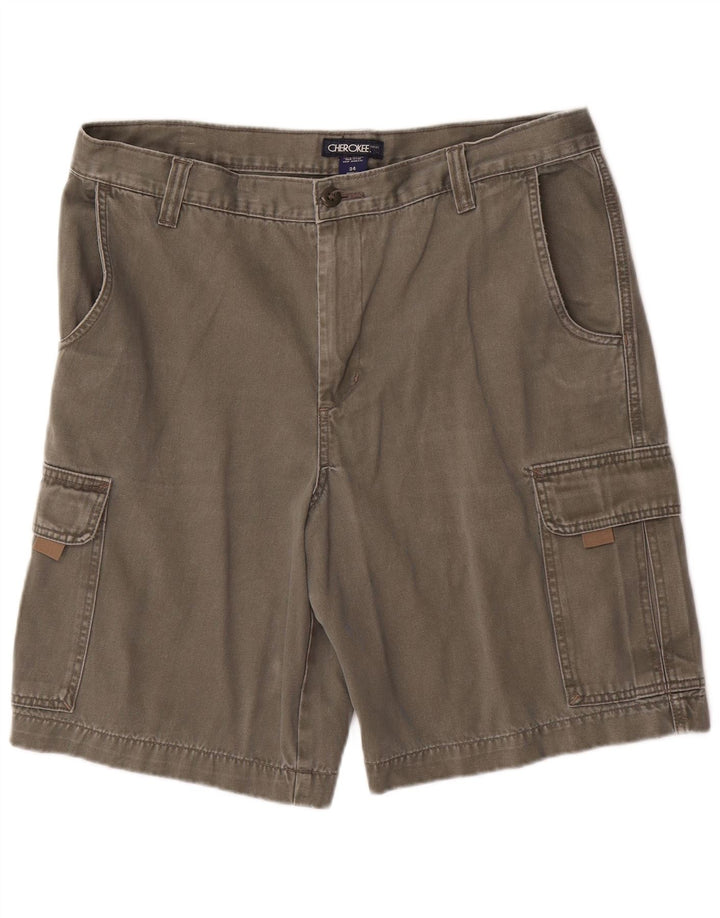 CHEROKEE Herren Cargoshorts W34 Große graue Baumwolle