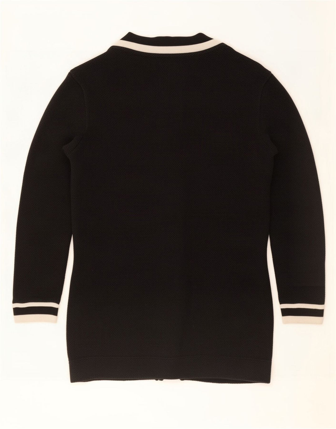 Offener Herren-Cardigan von Zara aus mittelschwarzer Colourblock-Baumwolle