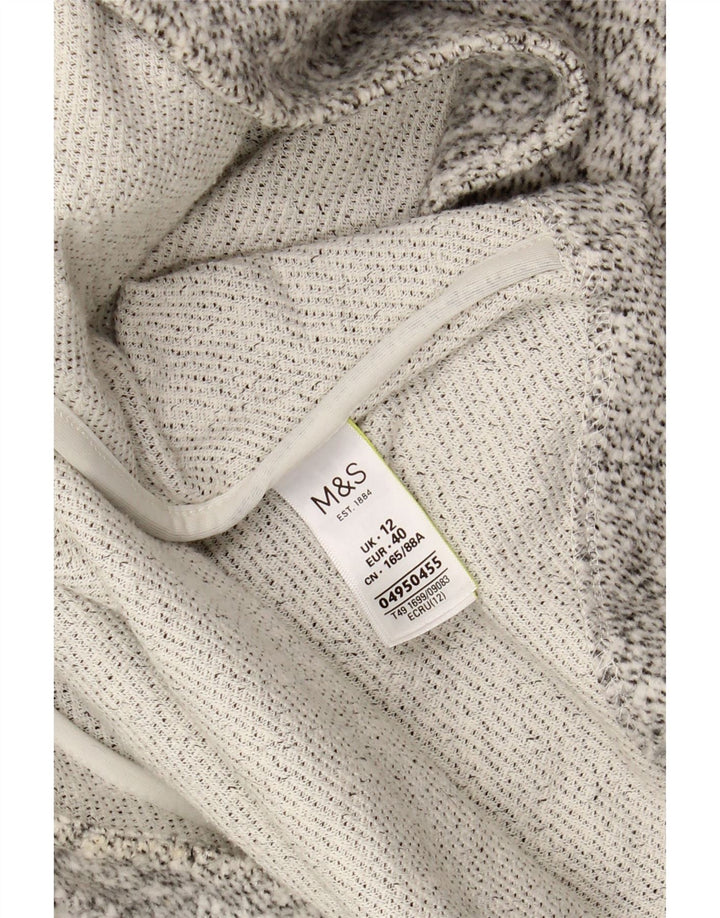 MARKS & SPENCER Womens Cardigan Sweater UK 12 Medium  Grey Flecked Vintage Marks & Spencer and Second-Hand Marks & Spencer from Messina Hembry 