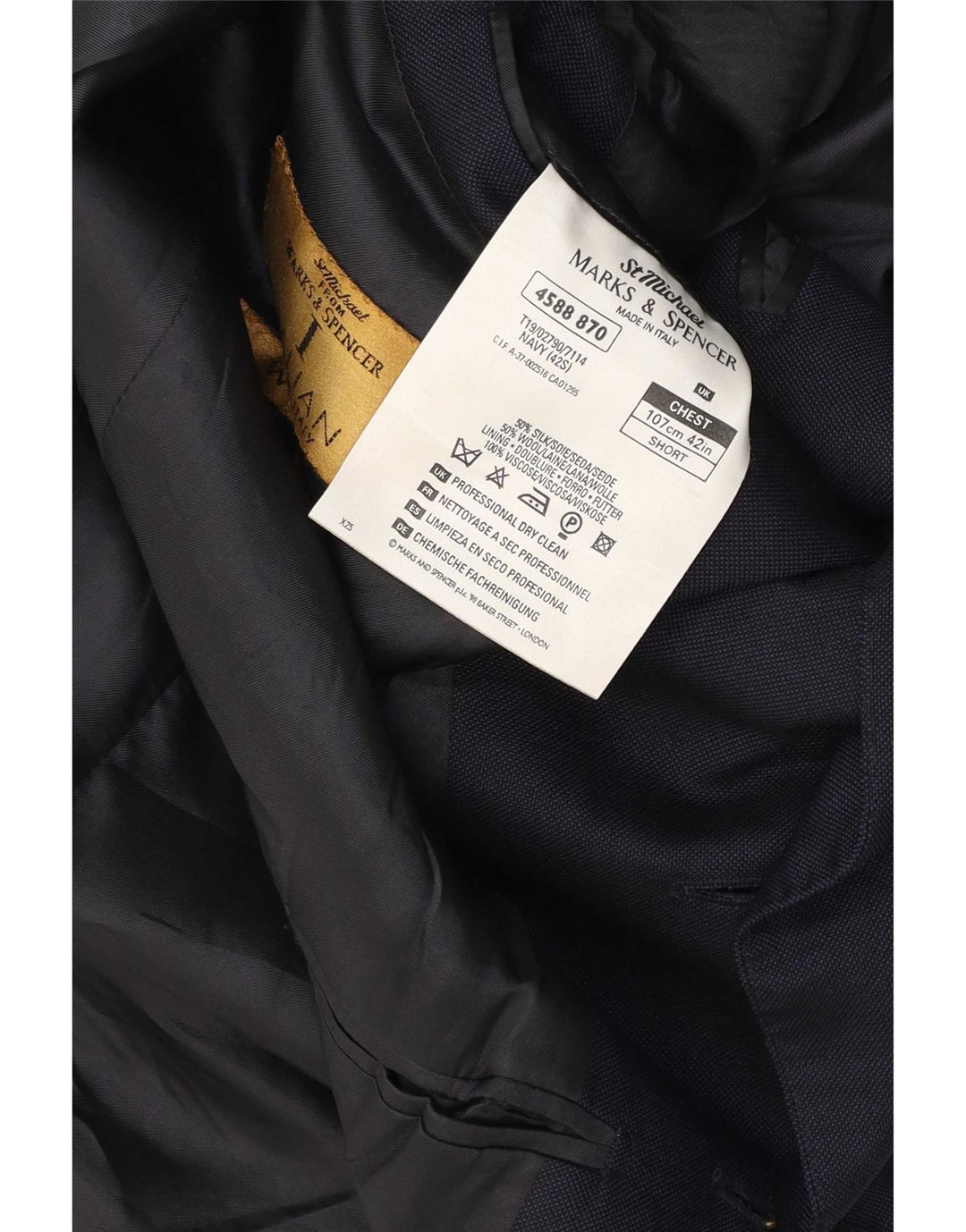 Marks & Spencer Herren St. Michael Blazer Jacke UK 42 Large Marineblau
