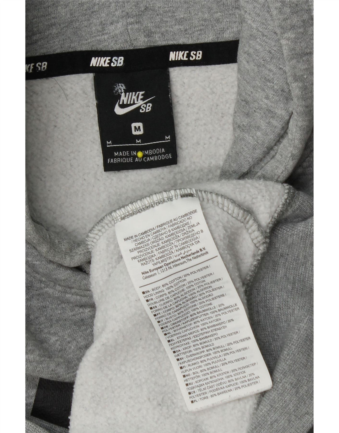 Nike Herren-Kapuzenpullover mit Grafik, mittelgraue Baumwolle