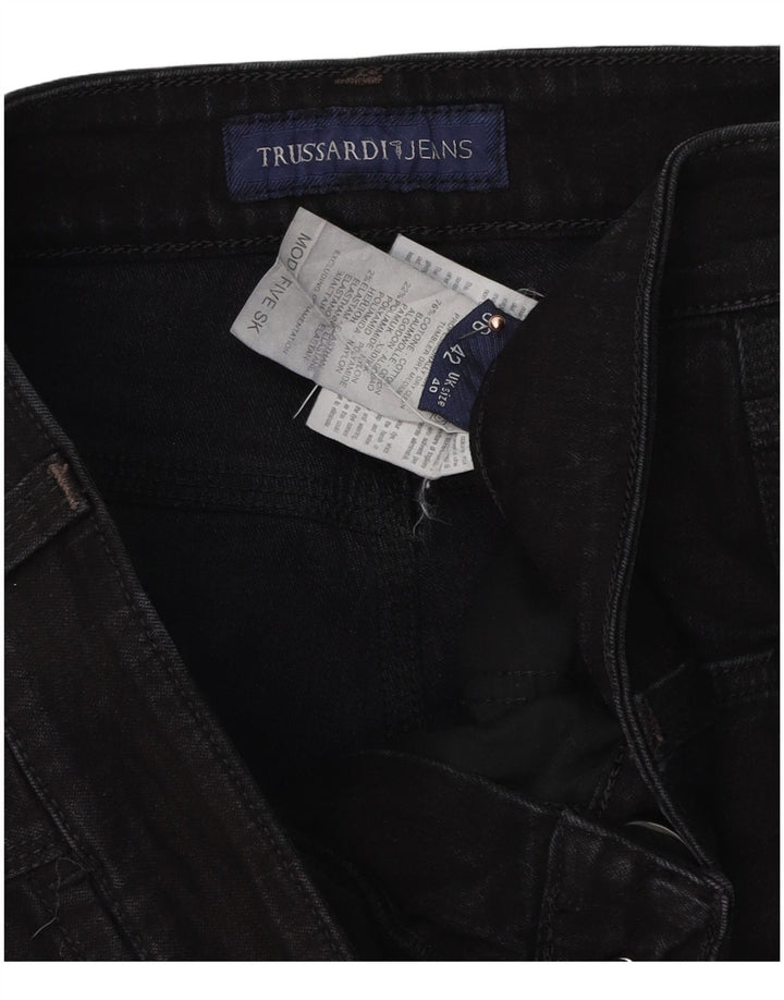 Trussardi Herren Straight Jeans W40 L30 Schwarze Baumwolle