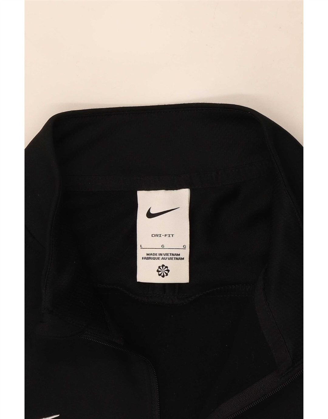 Nike Herren Dri Fit Pullover-Trainingsoberteil mit Reißverschluss, Größe L, Schwarz, Farbblock