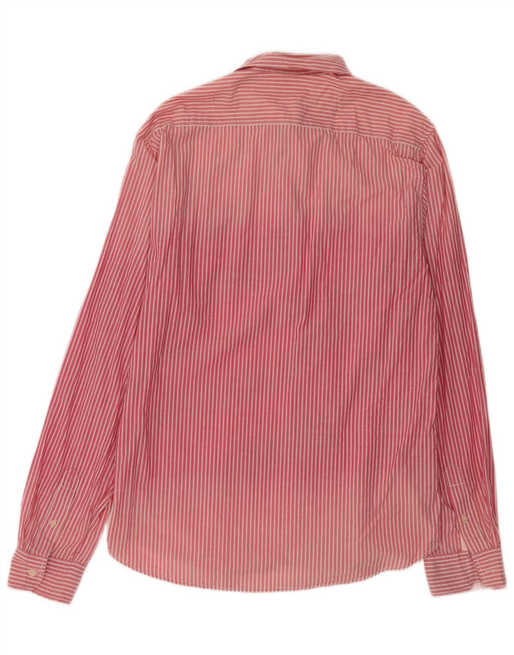 Scotch & Soda Herren-Hemd, groß, rosa Nadelstreifen-Baumwolle